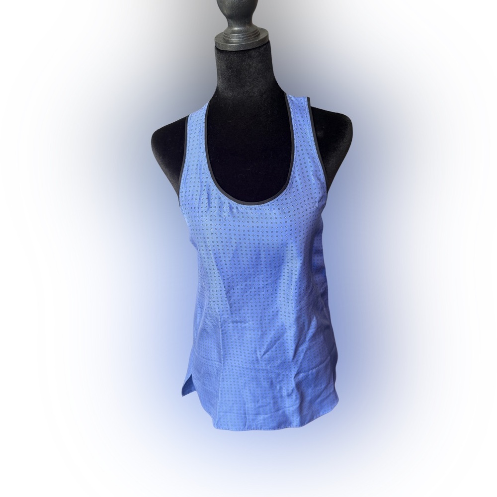 rag & bone Polka dot silk Blue Tank Top